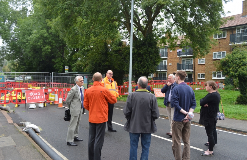 Site meeting at the High Street Green sinkhole