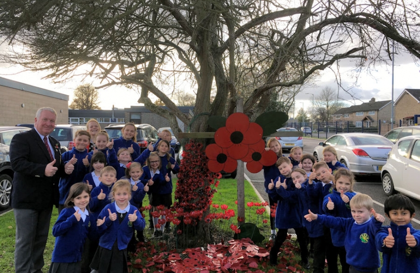 Sir Mike Penning visits Galley Hill School for Remembrance