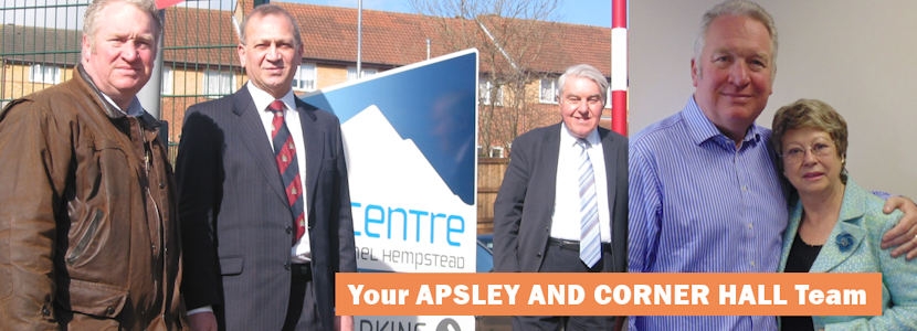 Mike Penning MP with Apsley and Corner Hall Councillors