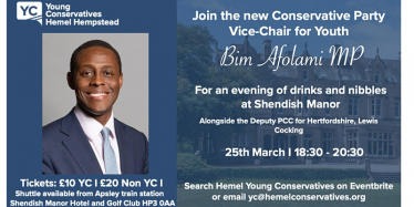HHCA YC Evening wit Bim Afolami MP at Shendish Manor